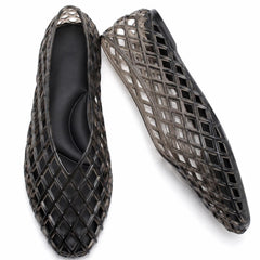 ziitop Jelly Sandals for Women Mesh Slip-On Closed Toe Flats